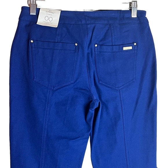 CHICO'S SO SLIMMING STRAIGHT LEG PULL ON PANTS IN BLUE NWT WOMEN'S SIZE XS - Picture 5 of 11